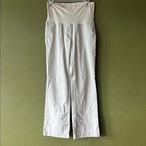 Ann Taylor LOFT Maternity White Boot Cut Maternity Pants